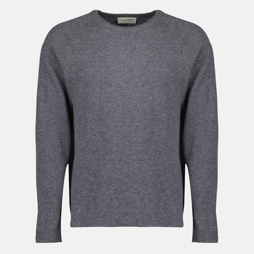 Maille Maglione in Cashmere Grigio Officine Générale Gris Unisexe