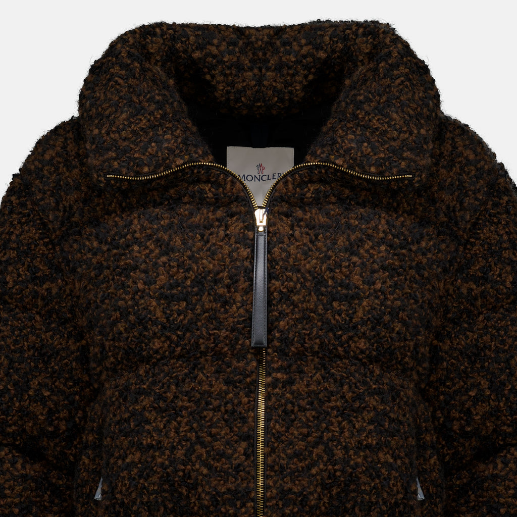 Manteaux Doudoune en tweed Trascendance Moncler Marron Femme