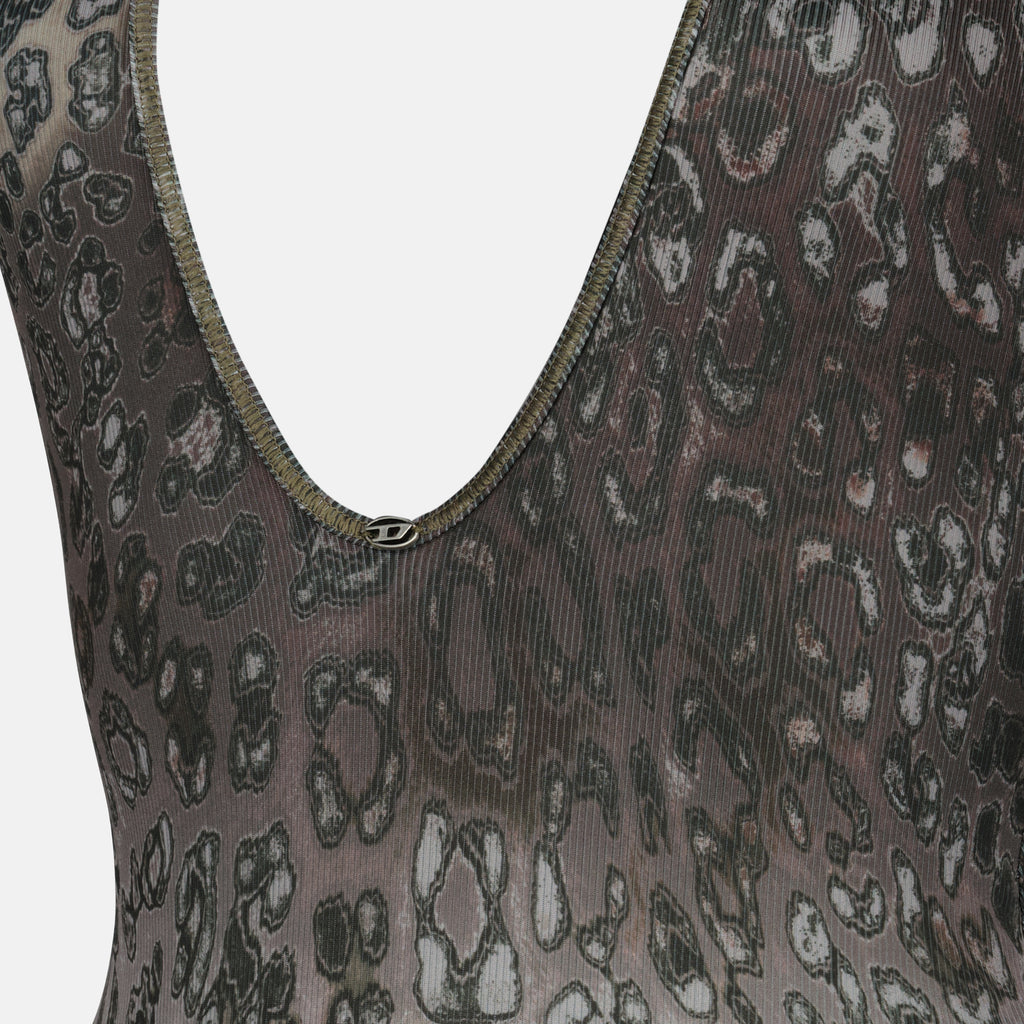 Immagine del costume da bagno Audrey a stampa leopardata del marchio Diesel per donna - Stagione Primavera-Estate 2026 - Vista Dettagliata_1