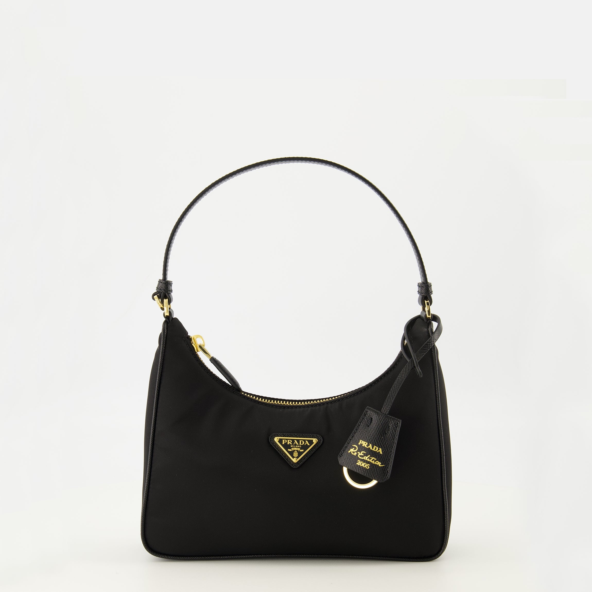 Image de l'article Mini sac Re-Edition 2005 noir de la marque Prada pour Femme - Saison Printemps-Été 2026 - Vue de Face