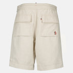 Shorts Shorts de Algodón y Lino Beige Moncler Grenoble Beige Homme