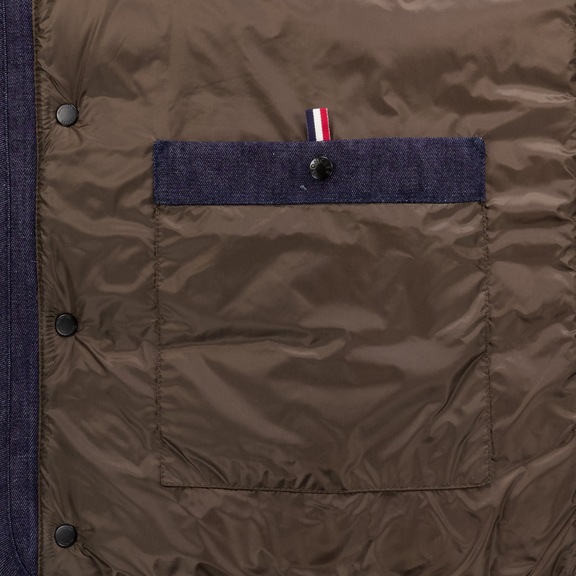 Vestes Doudoune sans manches Liorane en denim Moncler Bleu foncé Homme