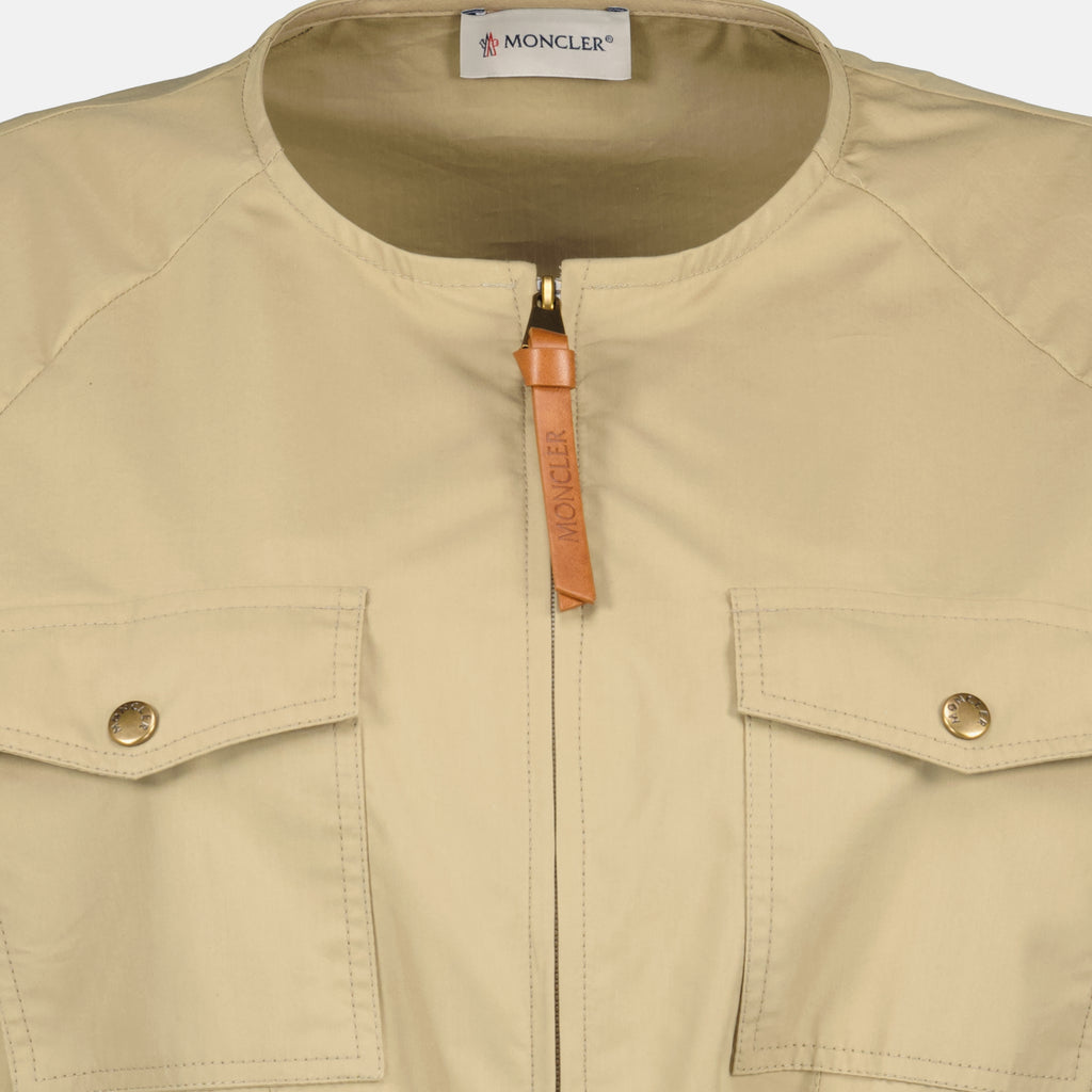 Robes Vestido de Popelín Beige Moncler Beige Femme