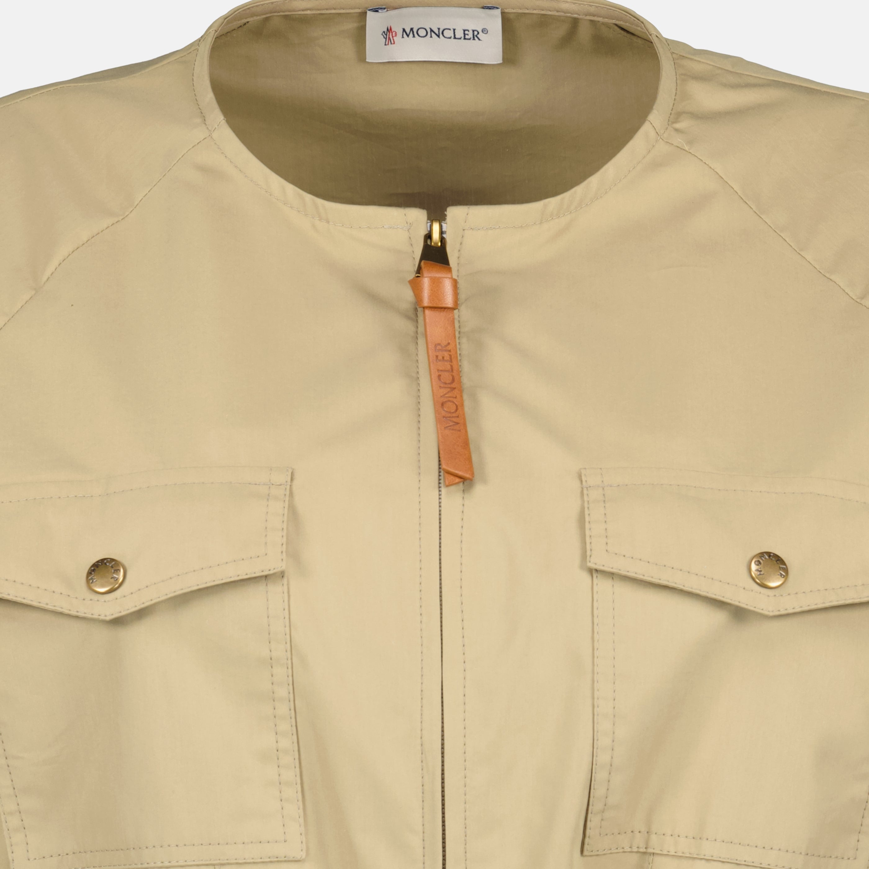 Robes Vestido de Popelín Beige Moncler Beige Femme