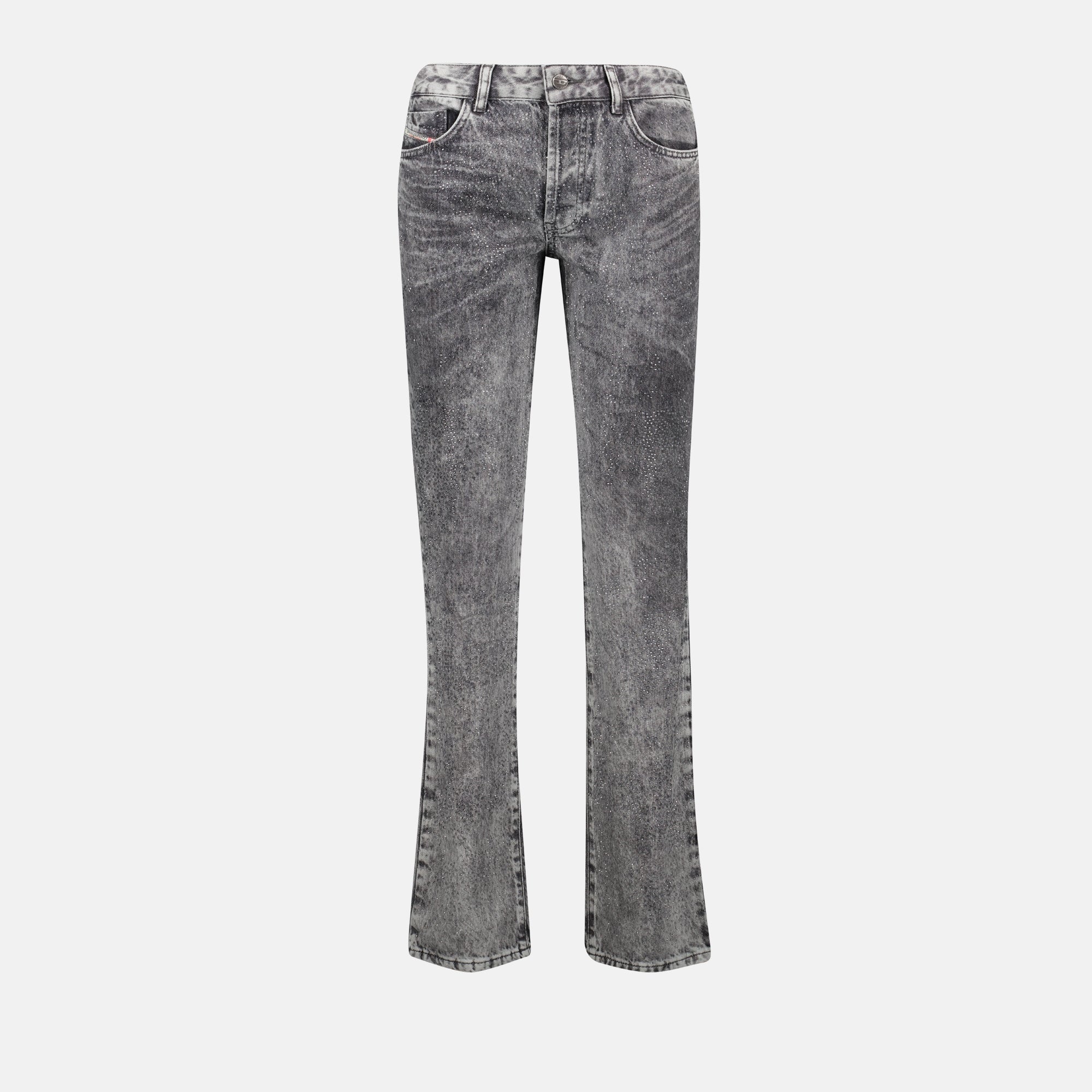 Pantalons Jean à strass 1989 D-Mine Diesel Gris Femme