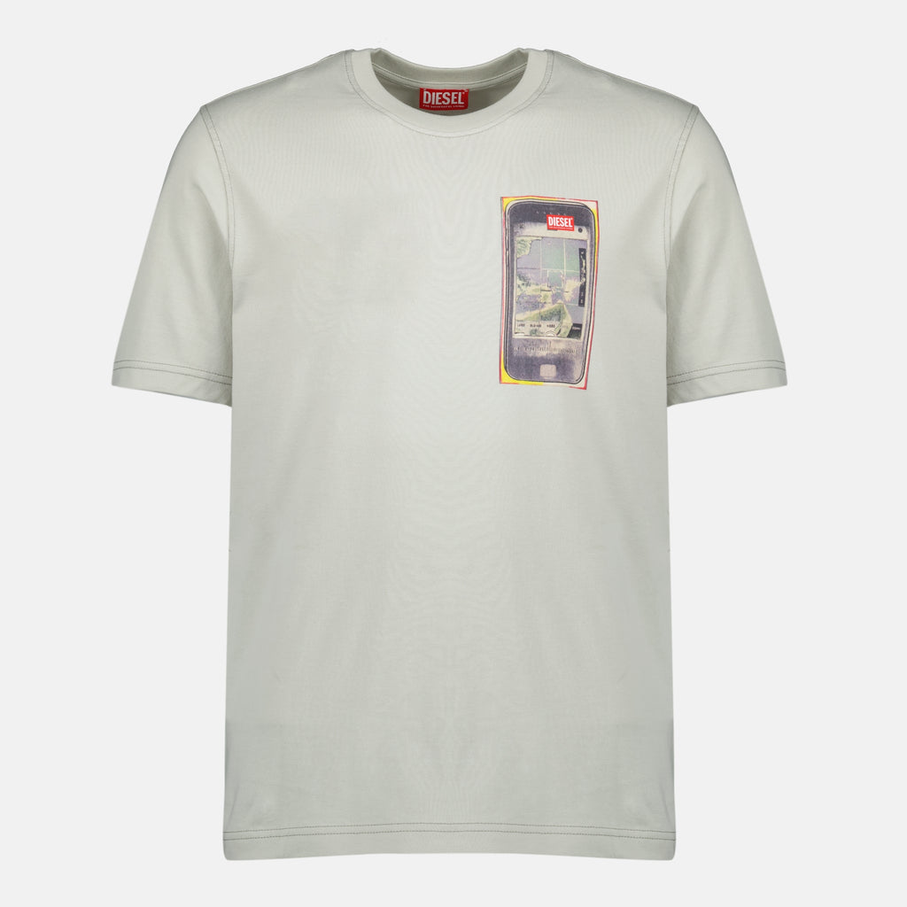 Image de l'article T-shirt T-Adjust gris de la marque Diesel pour Homme - Saison Printemps-Été 2026 - Vue de Face