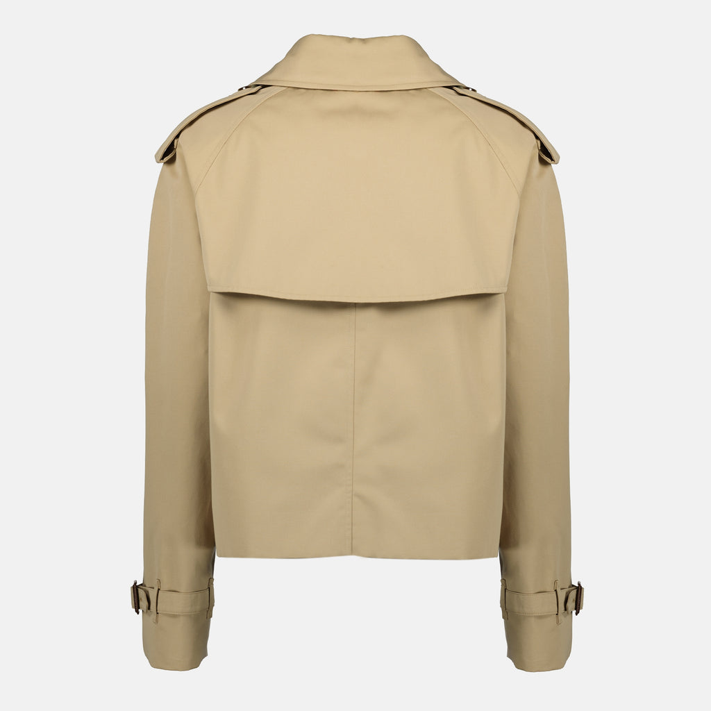 Image de l'article Veste trench courte beige de la marque Burberry pour Femme - Saison Printemps-Été 2026 - Vue de Dos