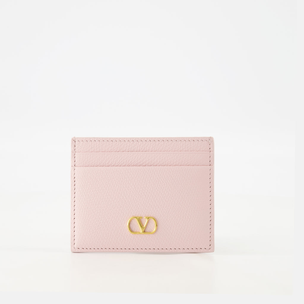 スモールレザーグッズ VLogoカードホルダー Valentino Garavani ピンク Femme
