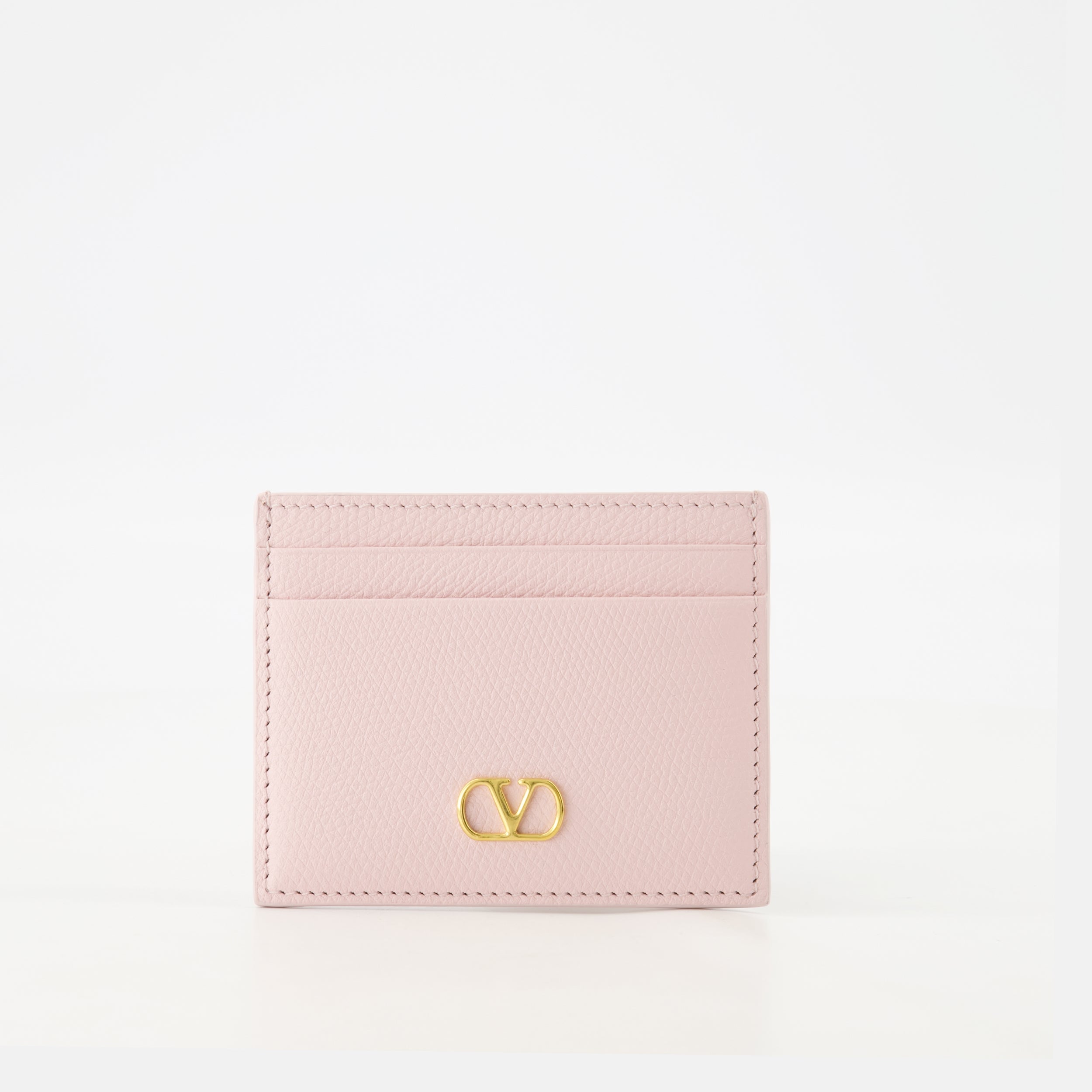 Small leather goods VLogo Cardholder Valentino Garavani Pink Femme