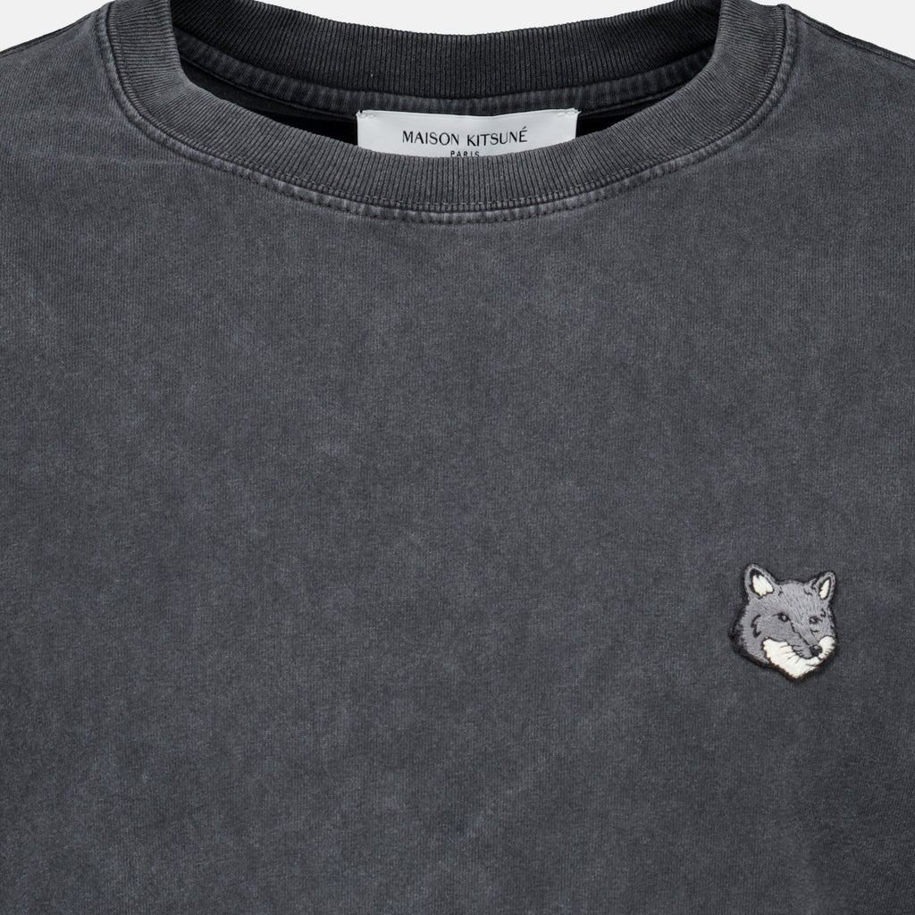 T-shirts Camiseta Gray Fox Maison Kitsune Gris Homme