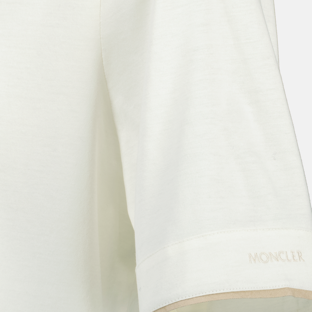 T-shirts T-shirt à bordure Moncler Blanc Homme