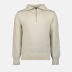 Maille Pull à col zippé Courrèges Beige Homme