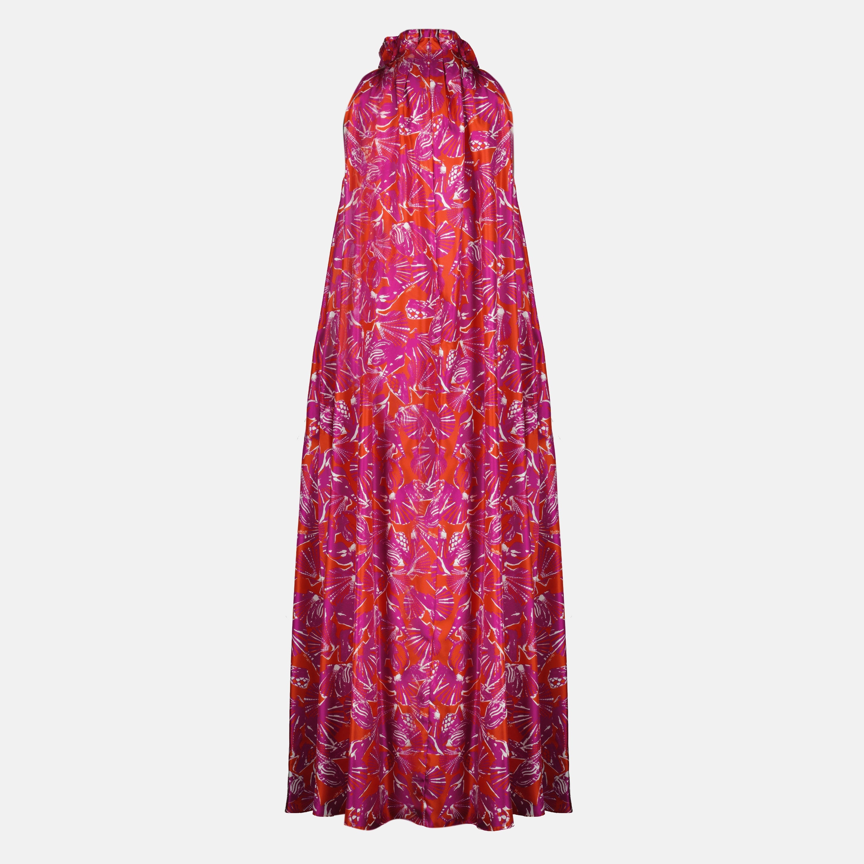 Imagem do vestido rosa em twill de seda da Max Mara para Mulheres - Coleção Primavera-Verão 2026 - Vista Traseira