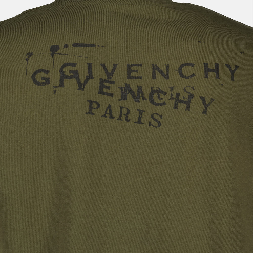 Image de l'article T-shirt Givenchy Stamp kaki de la marque Givenchy pour Homme - Saison Printemps-Été 2026 - Vue détaillée_2