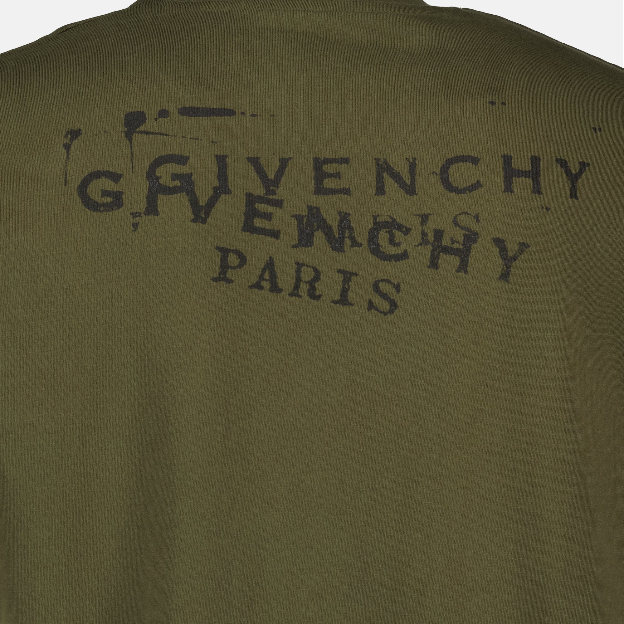 Image de l'article T-shirt Givenchy Stamp kaki de la marque Givenchy pour Homme - Saison Printemps-Été 2026 - Vue détaillée_2