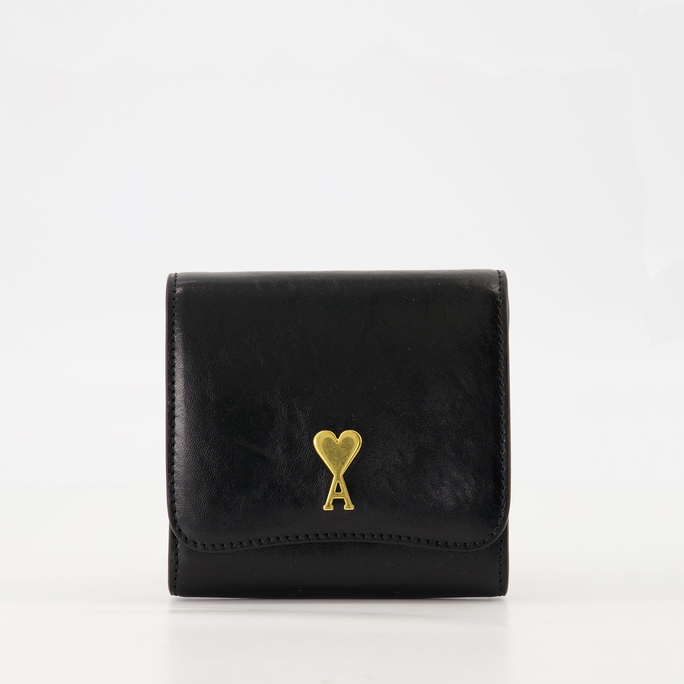 Small leather goods Leather Wallet Paris Paris Ami PARIS Black Unisex