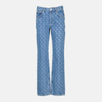 Imagen del pantalón Moon azul de la marca Marine Serre para Mujer - Temporada Otoño-Invierno 2025 - Vista Frontal