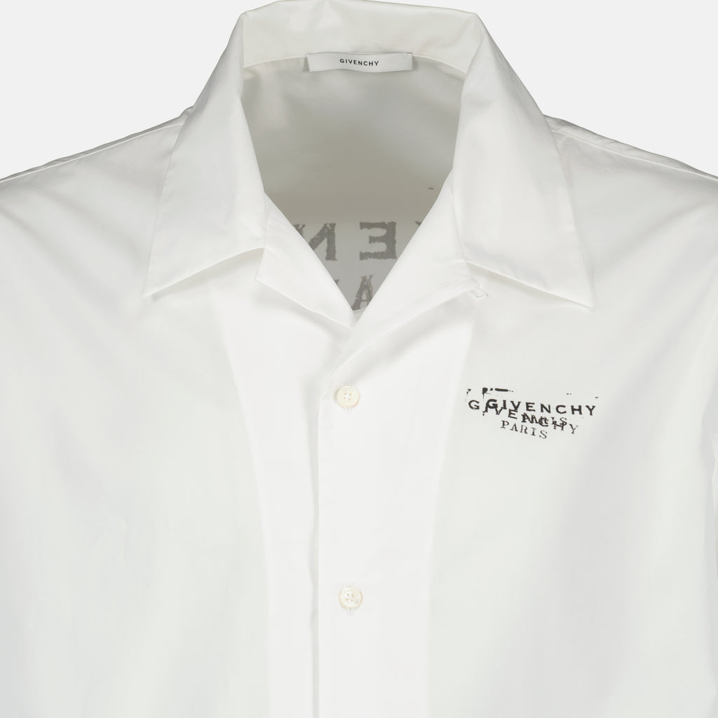 Image de l'article Chemise Givenchy Stamp blanche de la marque Givenchy pour Homme - Saison Printemps-Été 2026 - Vue détaillée_1