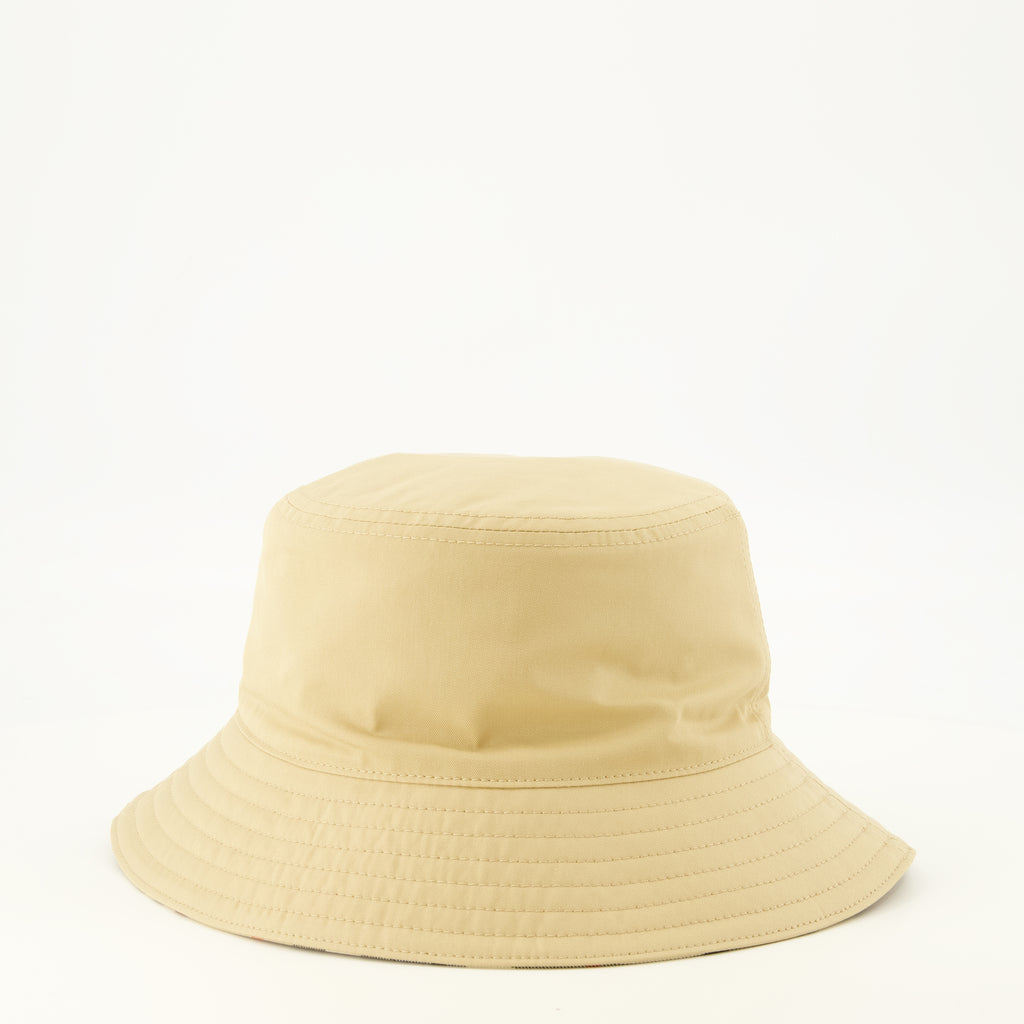 Chapeaux, casquettes et bonnets Sombrero de Cubo Reversible de Gabardina de Algodón Burberry Beige Unisexe