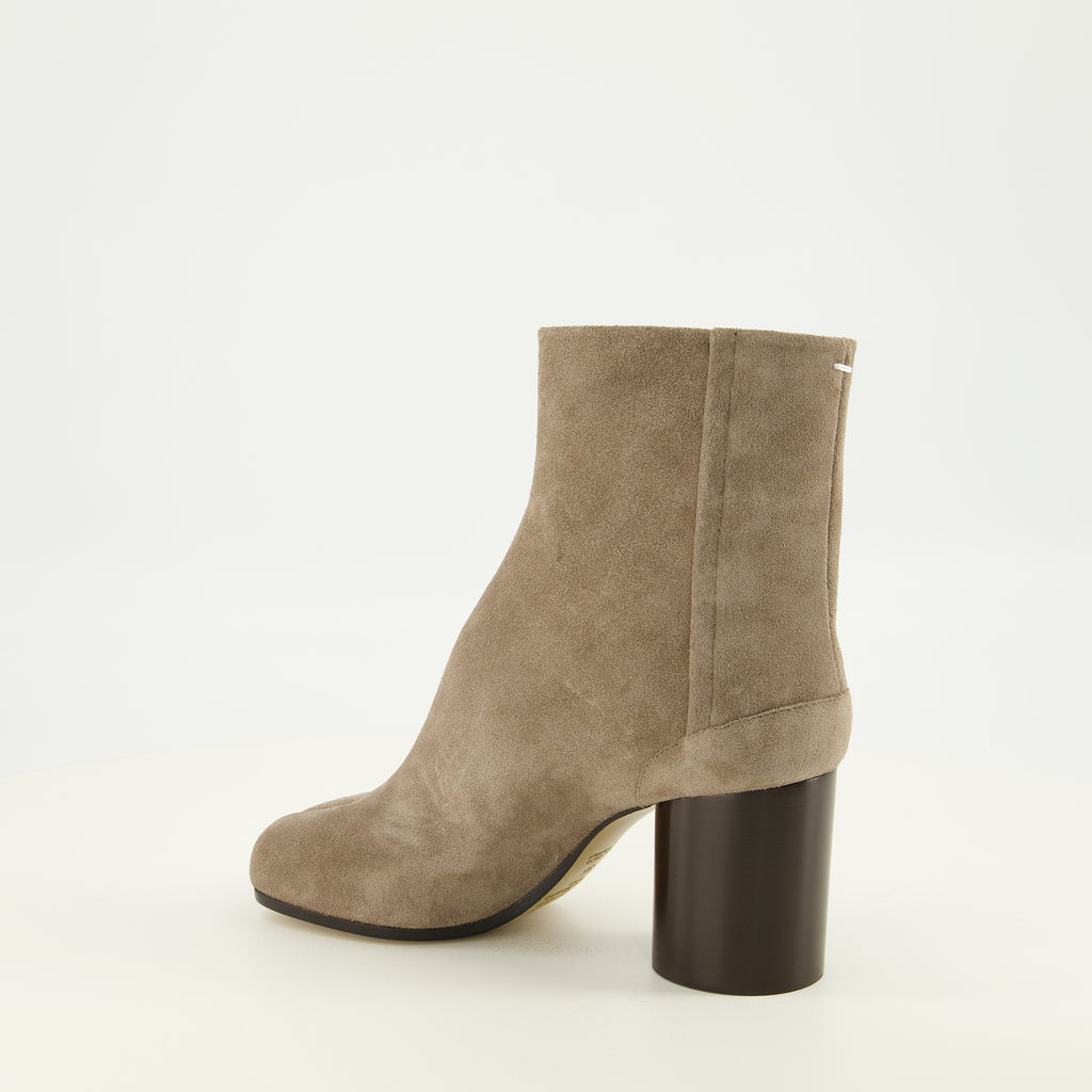 Bottines Bottines Tabi en suède marron Mm6 Marron Femme
