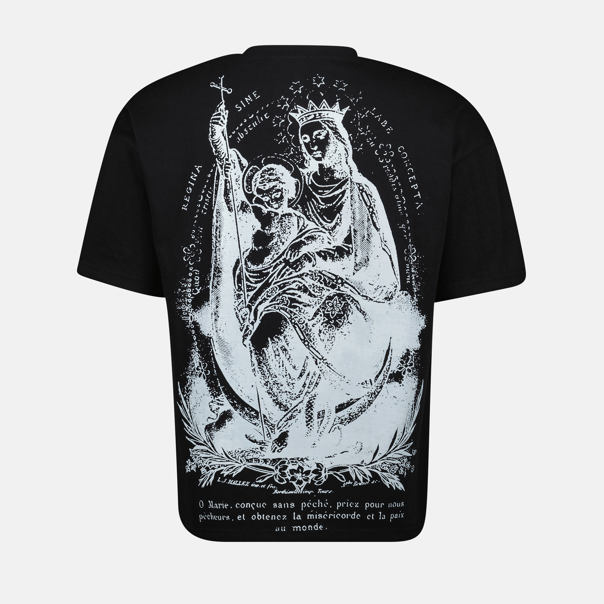 티셔츠 버진 티셔츠 L8 Studio 검은색 남성