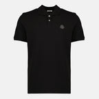 Image de l'article Polo e coton à logo noir de la marque Moncler pour Homme - Saison Printemps-Été 2026 - Vue de Face