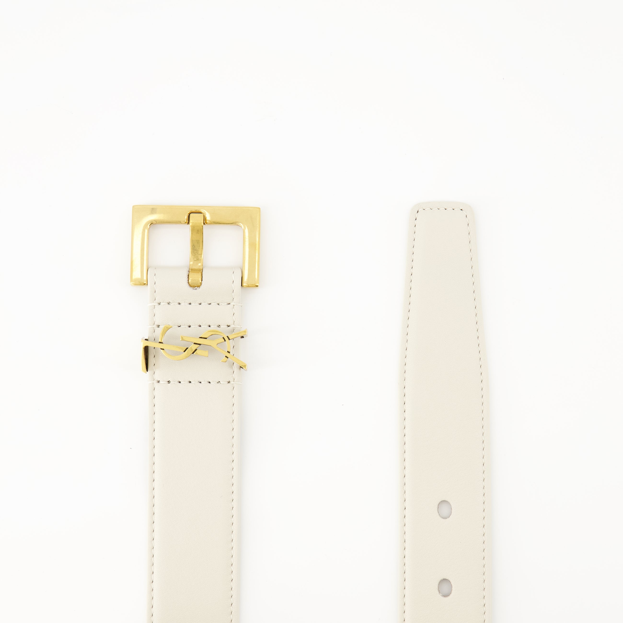 Belts Cassandre Belt Saint Laurent White Women