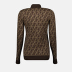 Malhas Pulôver FF Fendi Marrom Femme