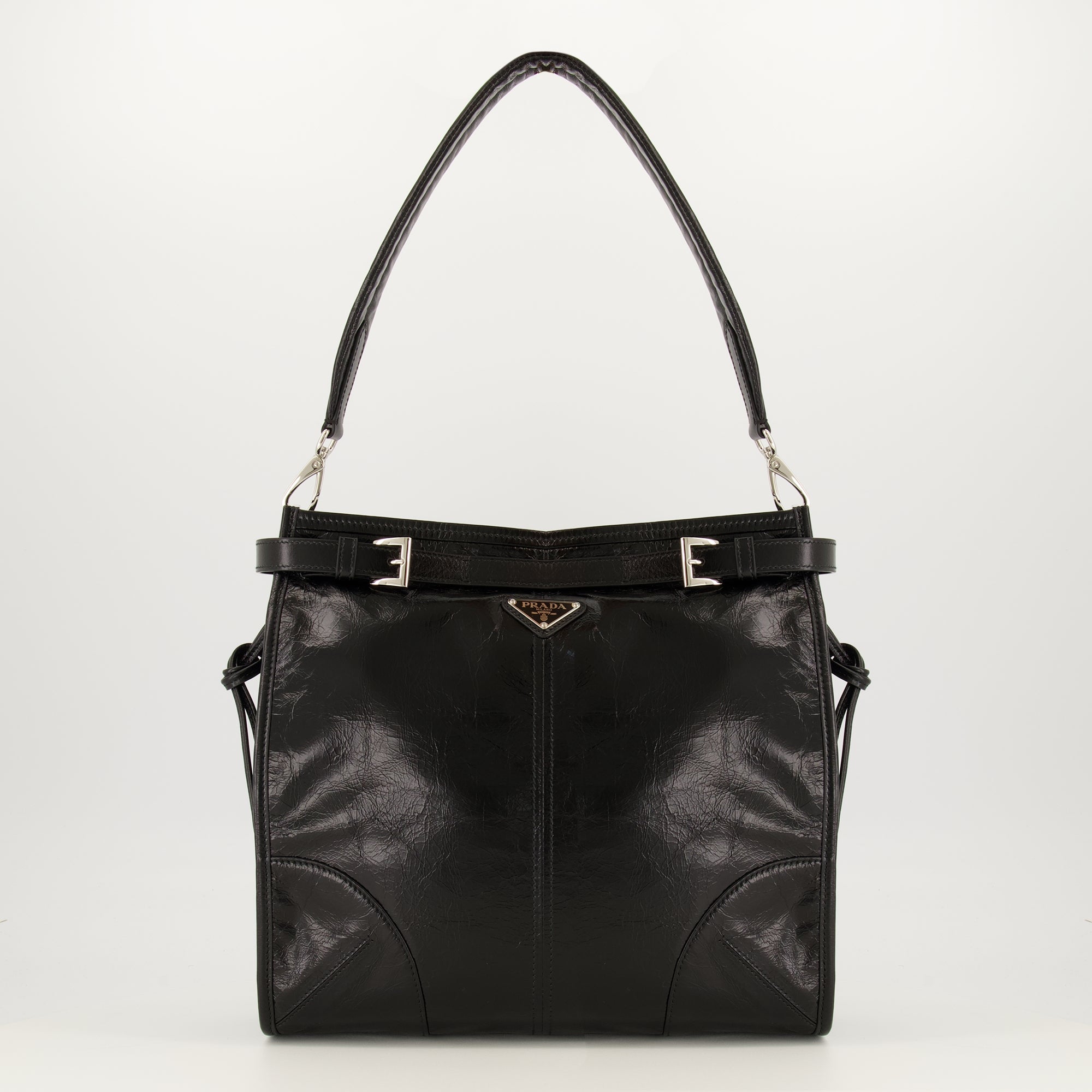 Sacs bandoulière Sac Bonnie en cuir noir Prada Noir Homme