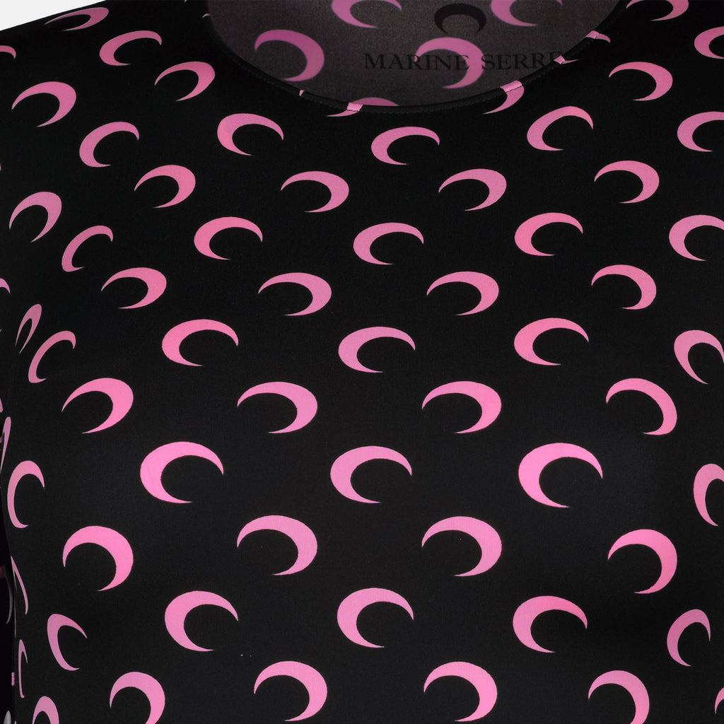Tops Top jersey Moon nero e rosa Marine Serre Noir Femme