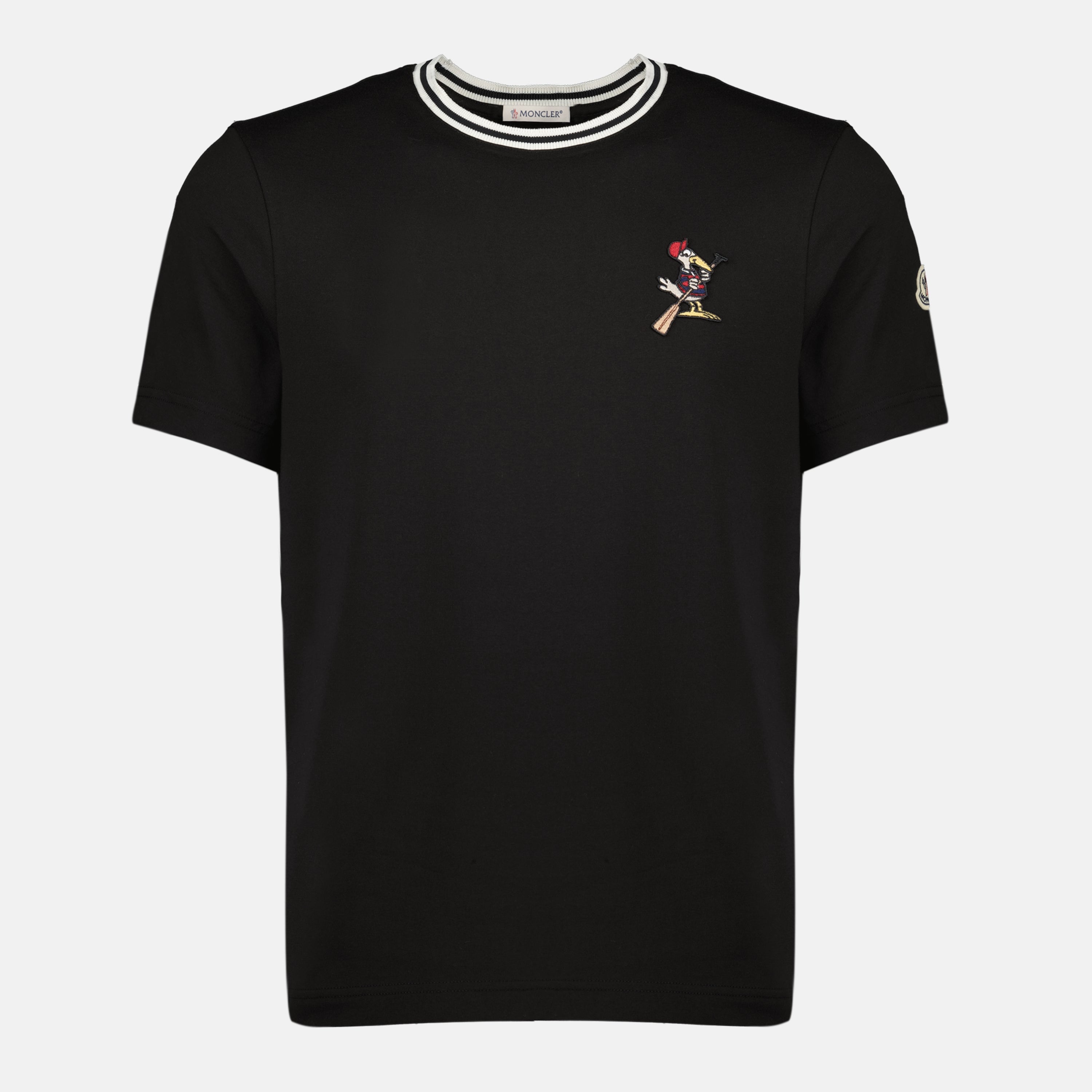 Immagine della t-shirt MonDuck nera del marchio Moncler per Uomo - Stagione Primavera-Estate 2026 - Vista Frontale