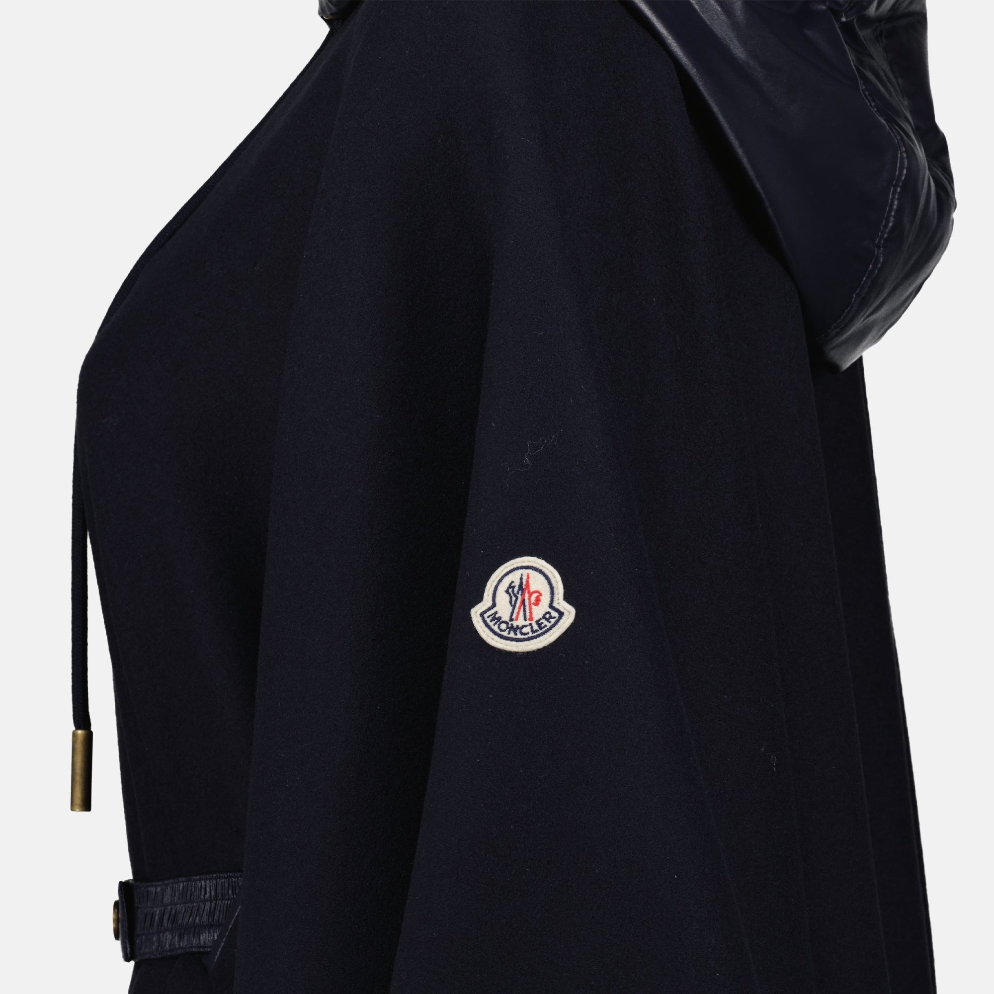 Vestes Cape en laine bleu marine Moncler Bleu foncé Femme