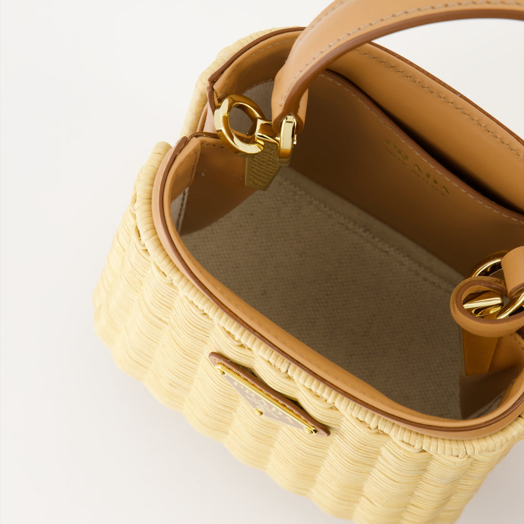 핸드백 및 숄더백 Sac panier Prada 베이지 Femme