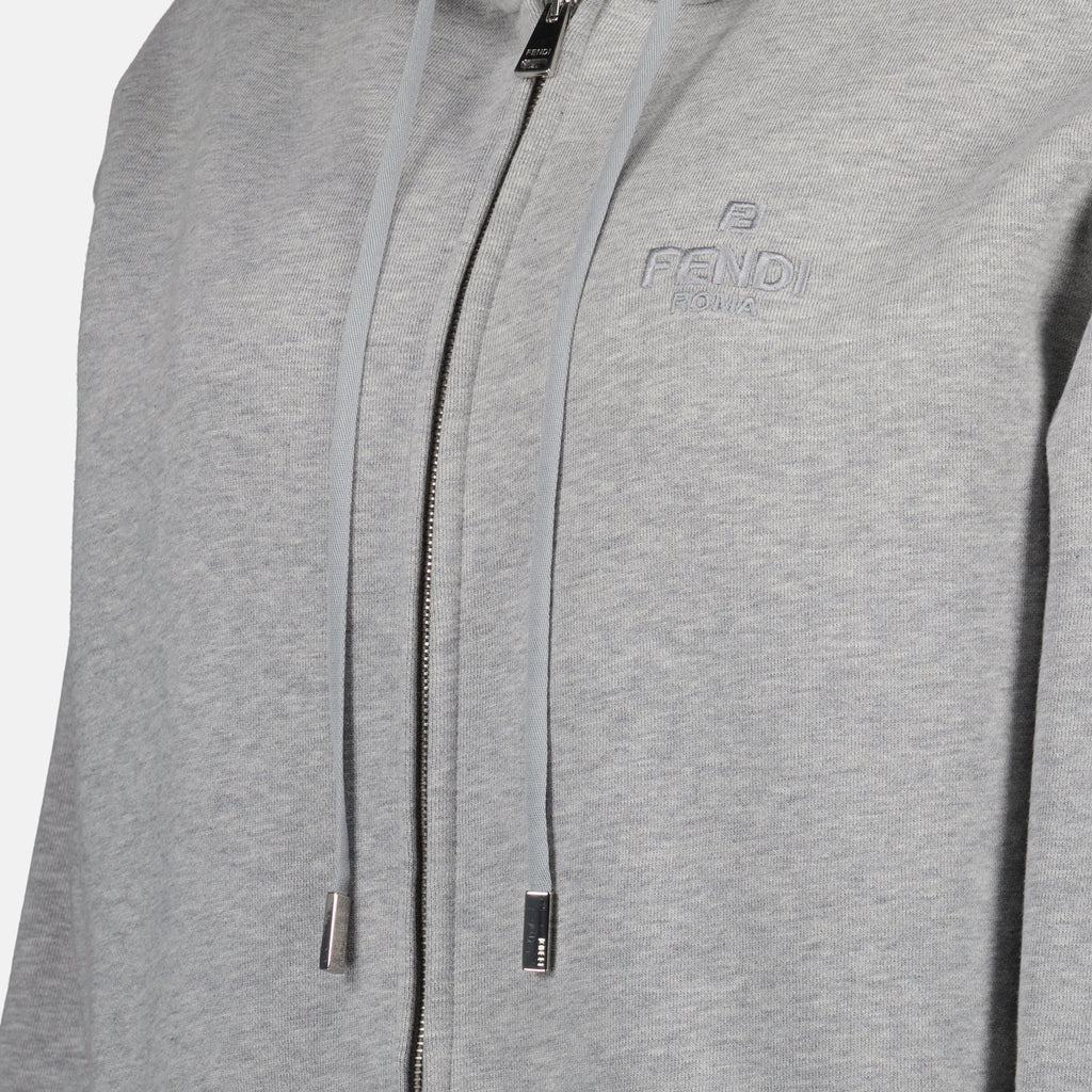 スウェットシャツ フェンディ ローマ ジップ スウェットシャツ Fendi グレー Femme
