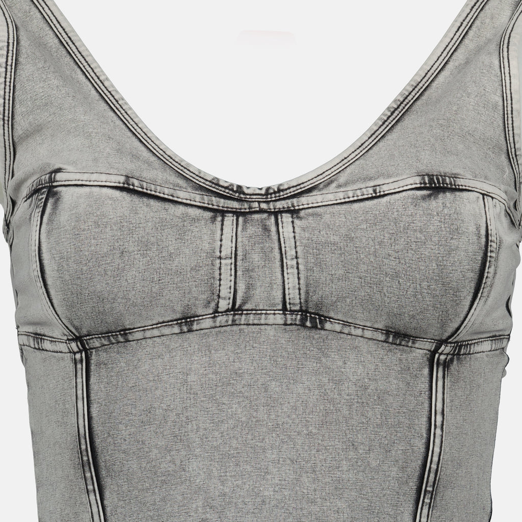 Vestidos Robe D-inny Diesel Cinza Femme