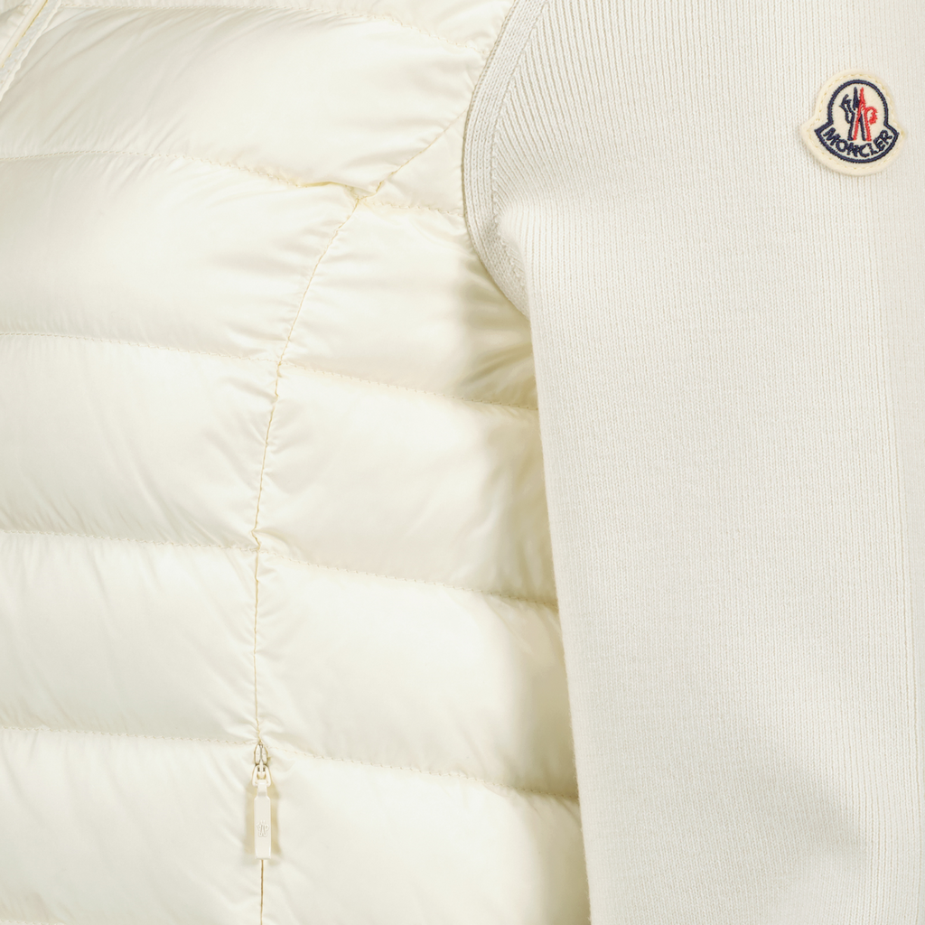 Vestes Veste bi-matière Moncler Blanc Femme