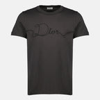 Image de l'article T-shirt Dior Ribbon gris de la marque Dior pour Homme - Saison Printemps-Été 2026 - Vue de Face