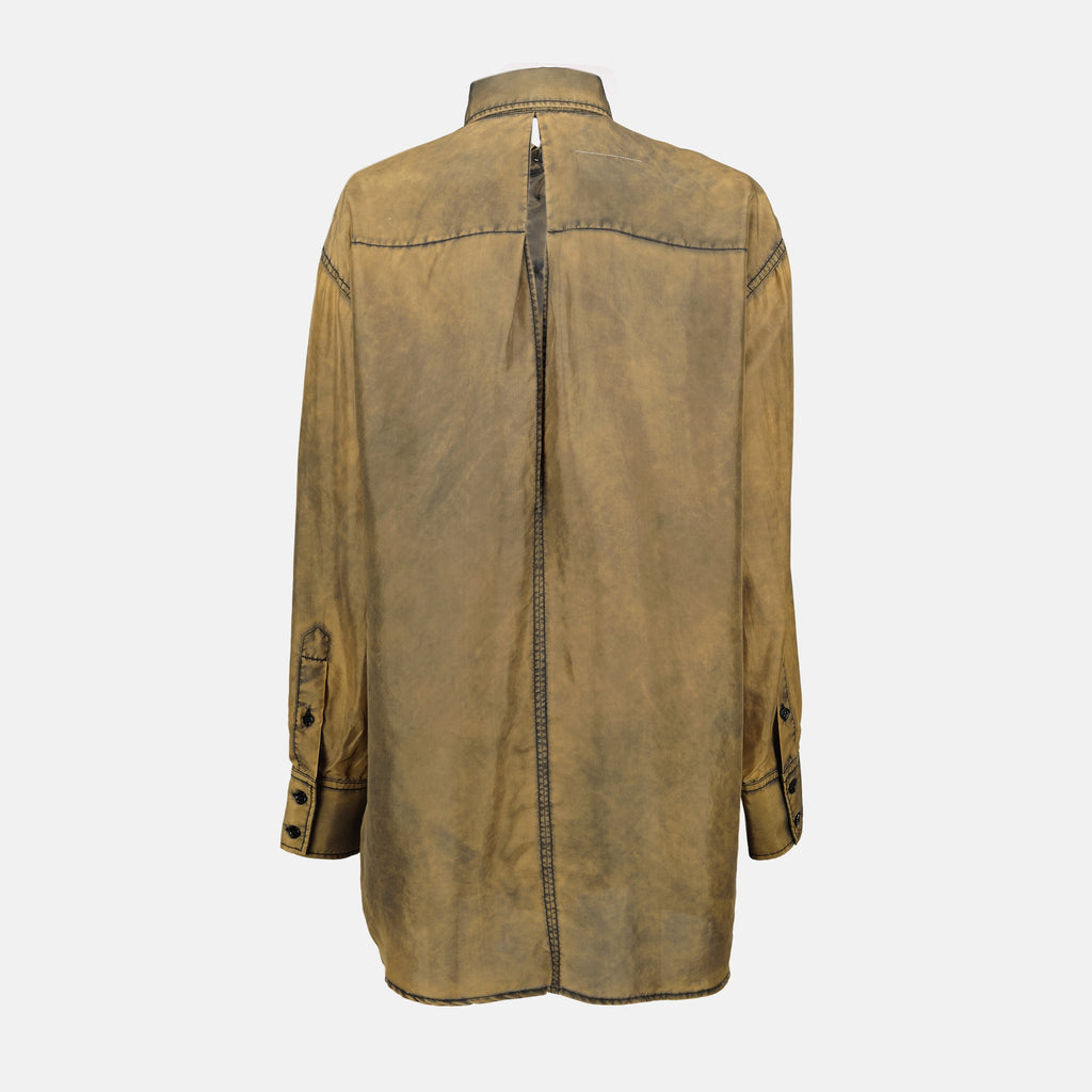 Chemises Chemise longue effet délavé Mm6 Marron Femme