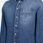 Camisas Camisa de Denim Versace Azul Homme