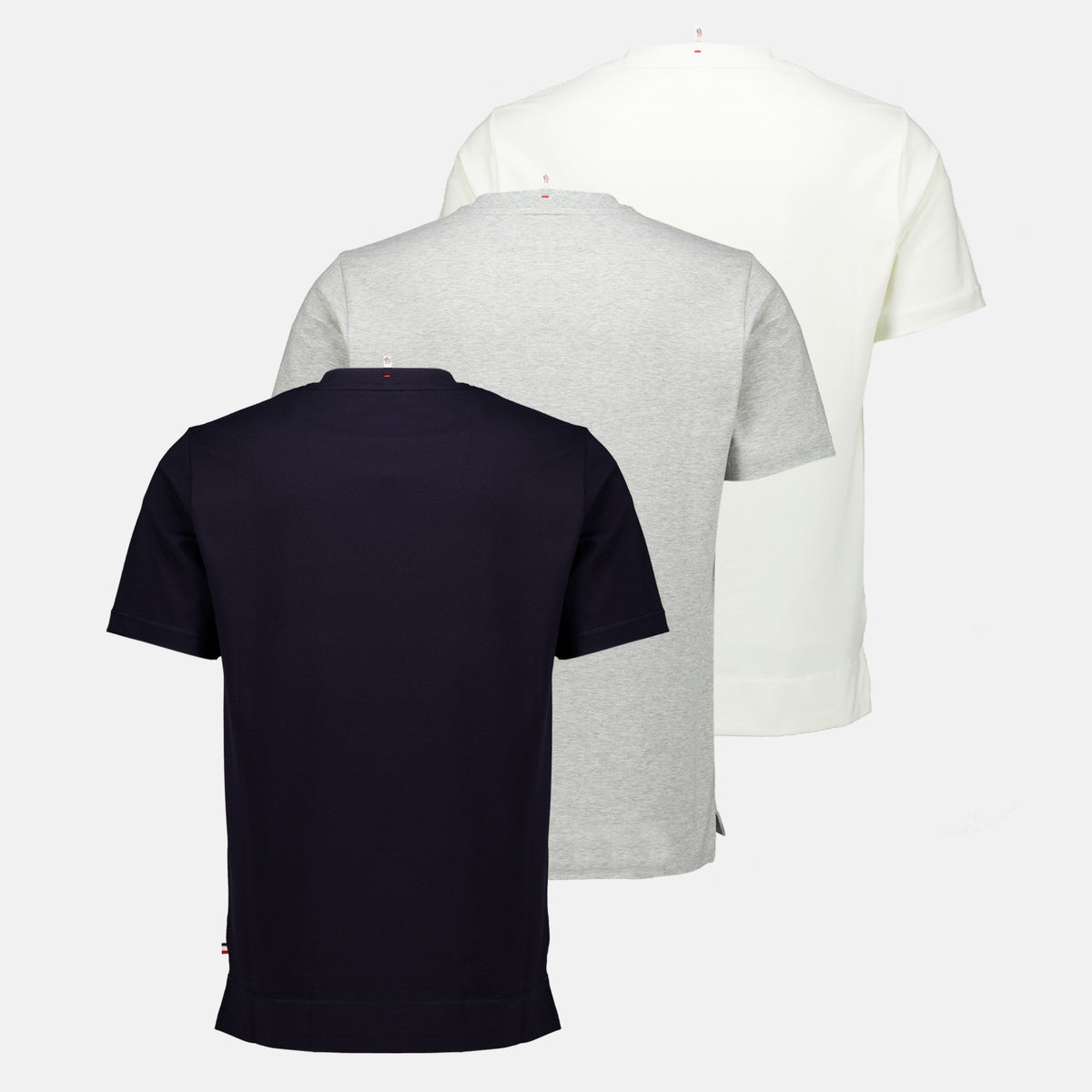 T-shirts Lot de trois t-shirts en coton Moncler Grenoble Blanc Homme