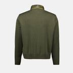 Vestes Veste bi-matière matelassée Moncler Kaki Homme