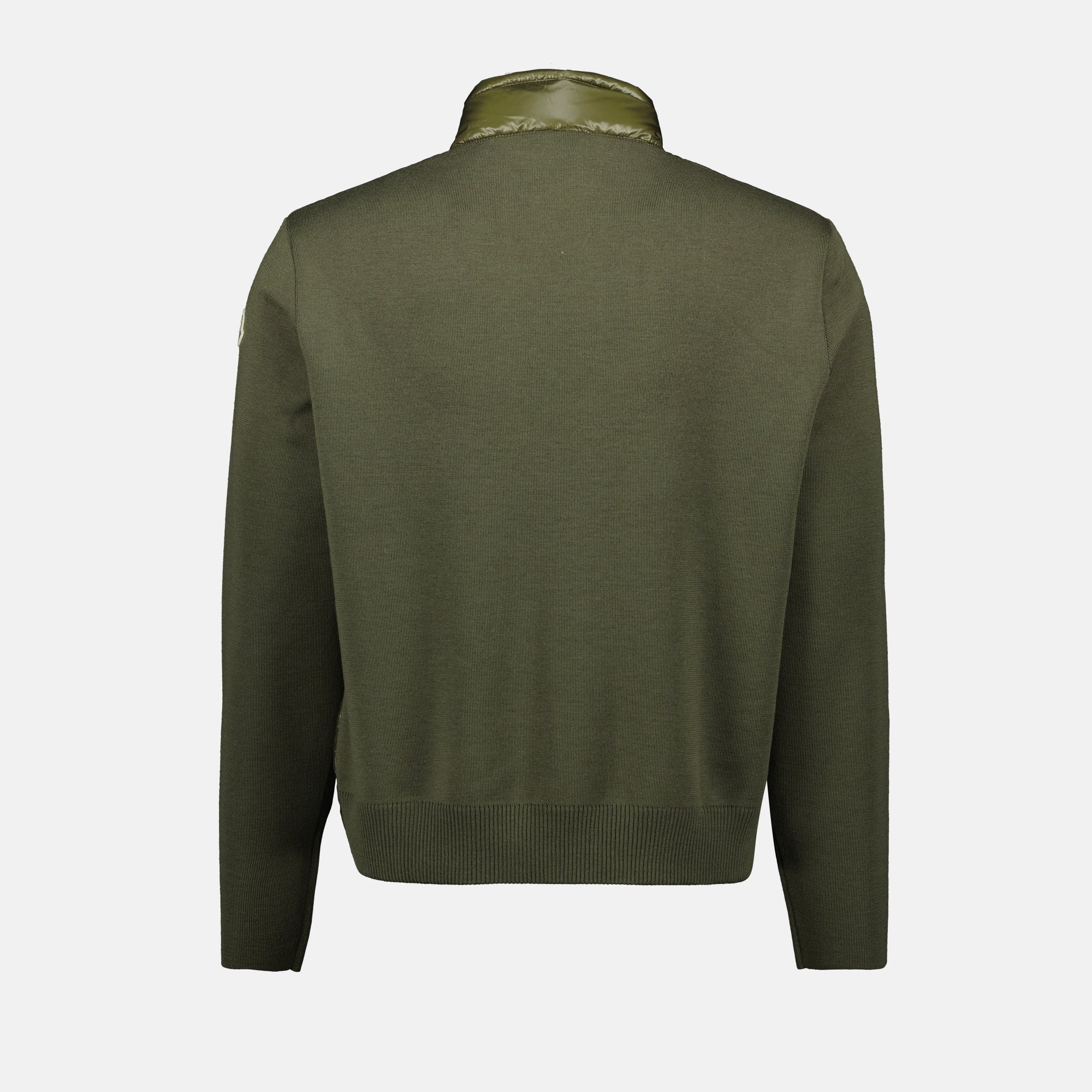 Vestes Veste bi-matière matelassée Moncler Kaki Homme