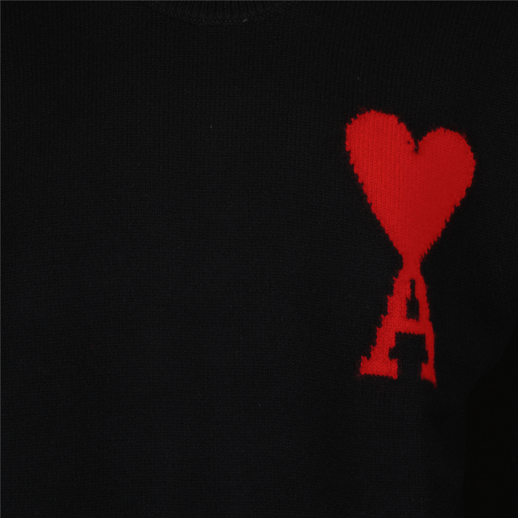 ニットウェア BFUKS002.018 009 noir/rouge Ami PARIS 黒 ユニセックス