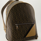 Zaini Chiodo Diagonal Backpack Fendi Marrone Homme