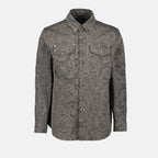 Hemden Barocco Overshirt Versace Grau Männer