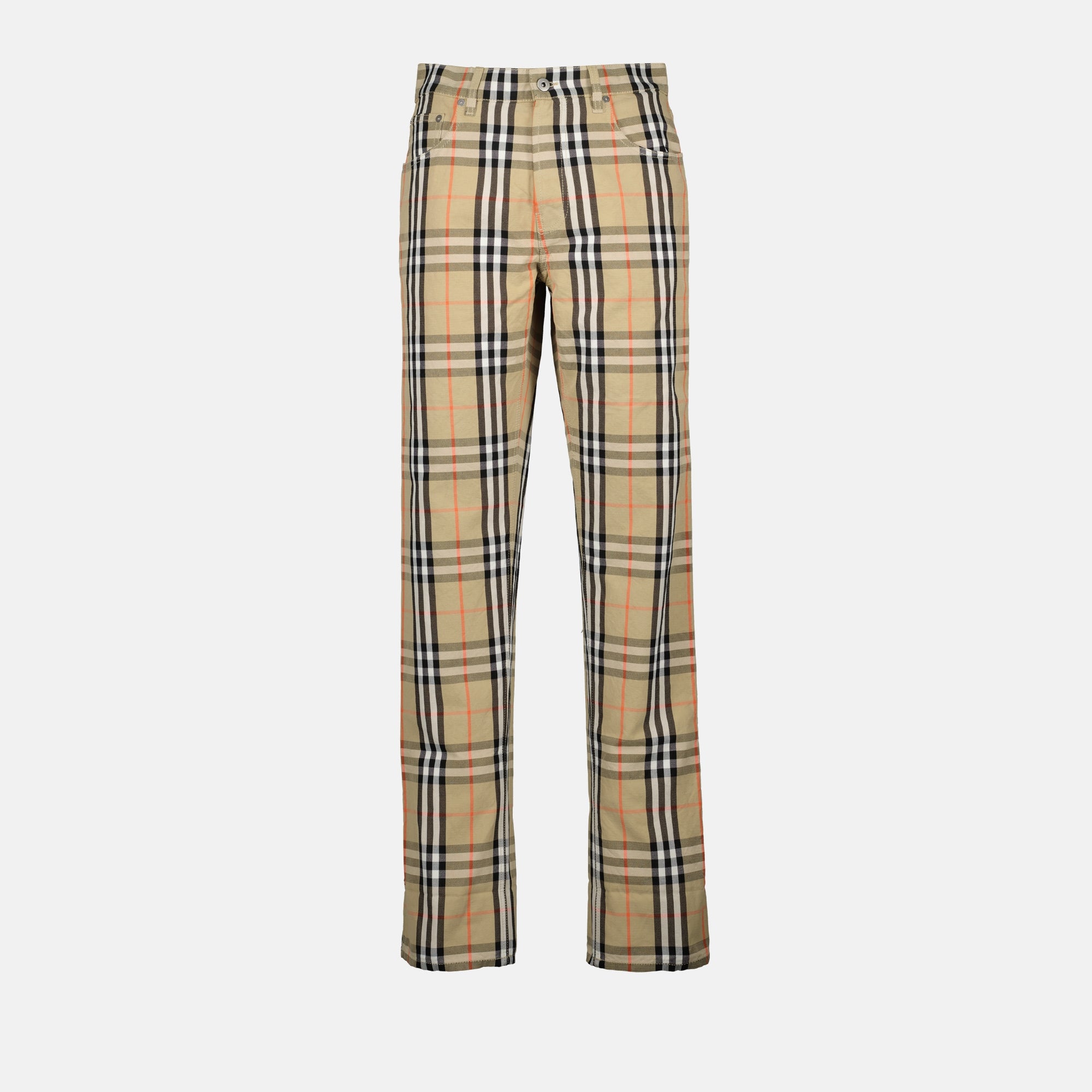 Pantalones Pantalones a cuadros Burberry Beige Homme