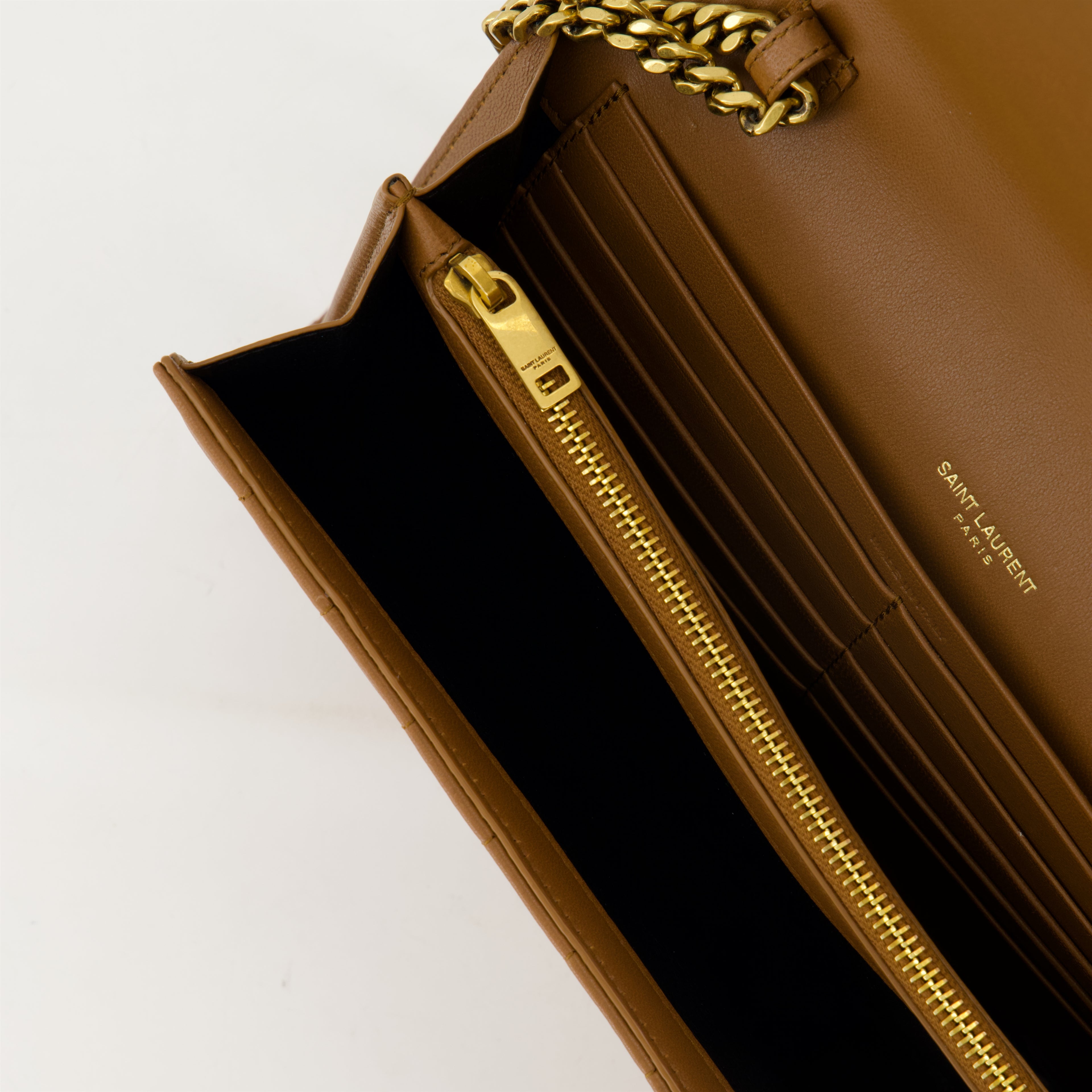 Bolsitas Pochette matelassée Cassandre Saint Laurent Marrón Femme