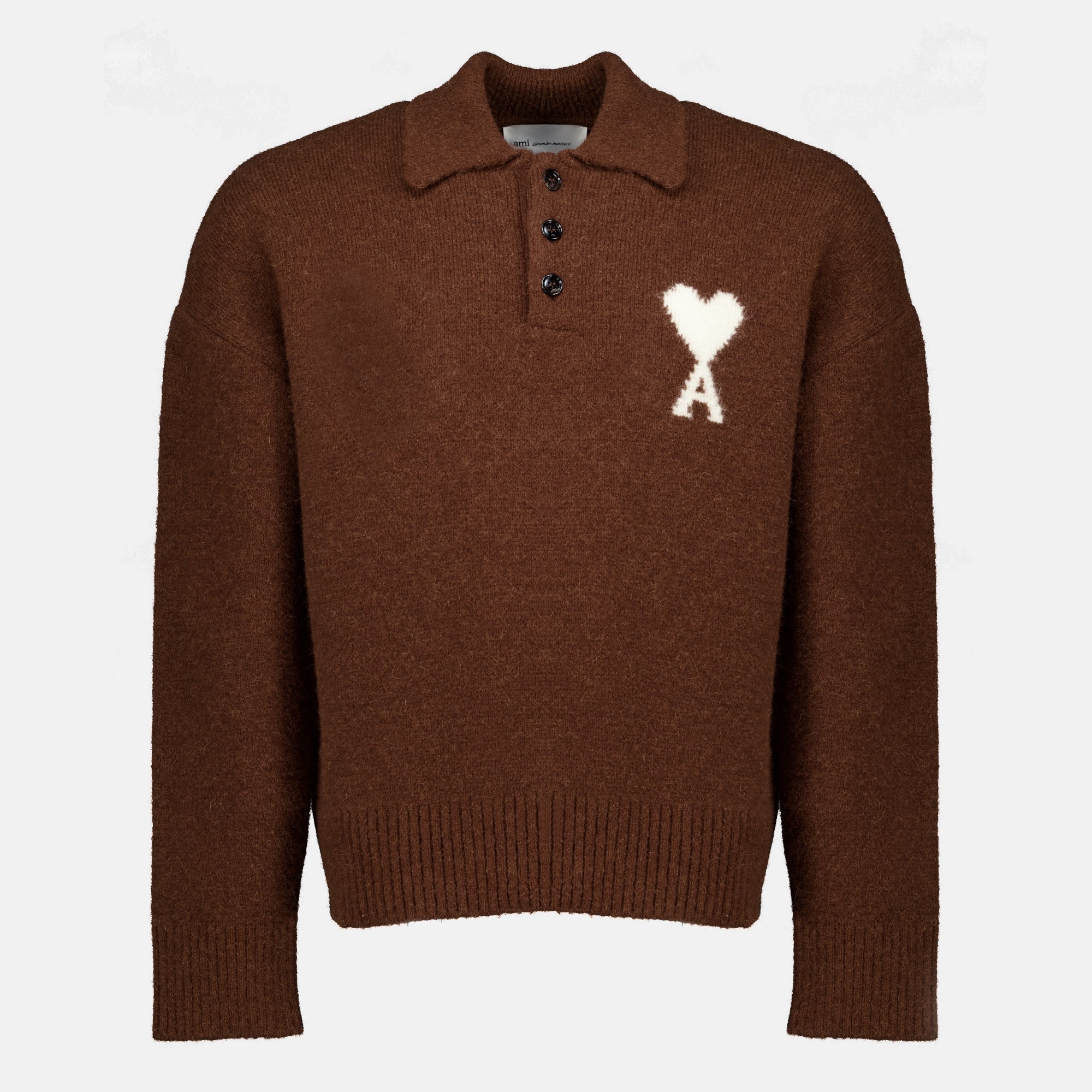 Polos Suéter de Alpaca Marrón Ami PARIS Marron Unisexe