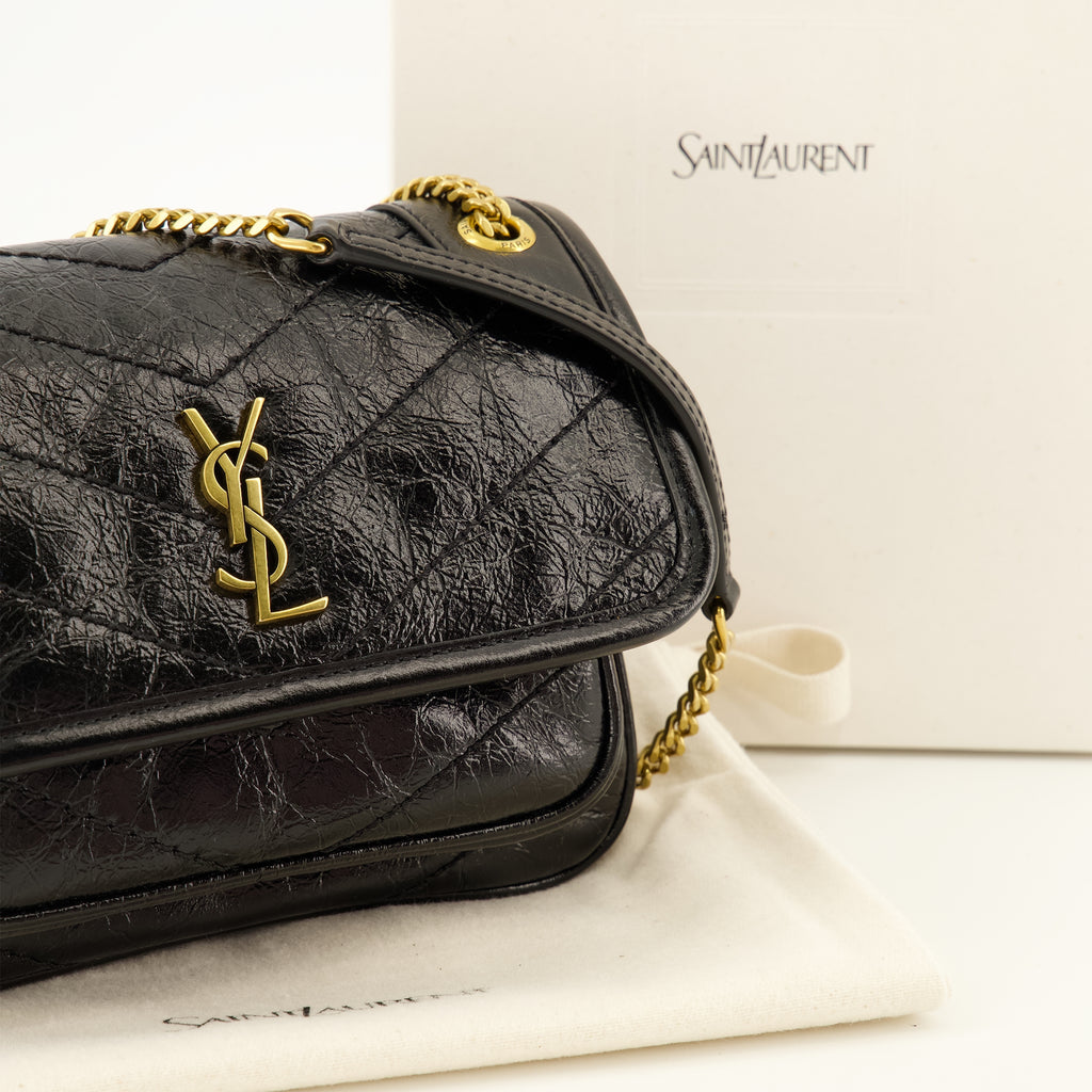 Sacs à main et épaule Niki ミニ ブラック レザー バッグ Saint Laurent Noir Femme