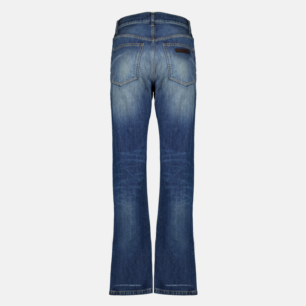 Pantalons Jean en denim bleu Miu Miu Bleu foncé Femme